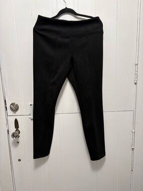 Philosophy Black Pull-On Suede Pants